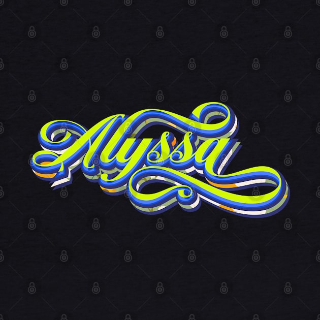 Alyssa | The Name Alyssa | Floral Typography by Leo Stride